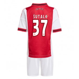 Fotbalové Dres Ajax Josip Sutalo #37 Dětské Domácí Oblečení 2025-26 Krátký Rukáv (+ trenýrky)